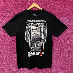 Friday the 13th Movie Poster Classic Slasher Film T-Shirt Large